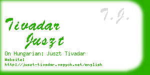 tivadar juszt business card